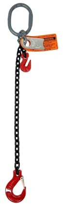Advantage Rigging - Chain Sling - 5/16 x 5' Single Leg with Sling Hook and Adjuster - Grade 80