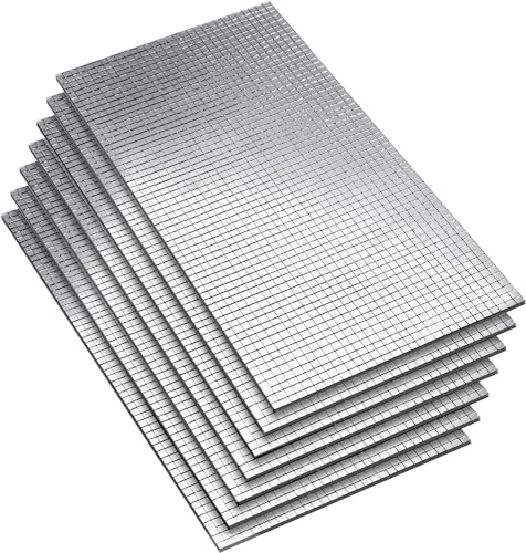 Pllieay 12600Pcs Silver Self Adhesive Mosaic Tiles, Real Glass Mirror Tiles Mirror Stickers for Disco Ball Decor, Home Decoration (5x5 mm, Silver)