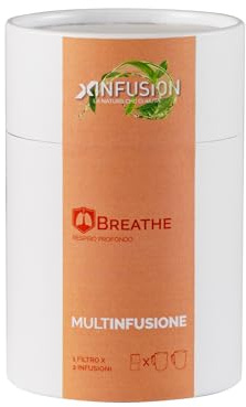 X-Infusion | Infuso Breathe per Malesseri Stagionali e Affaticamenti Fisiologici dei Bronchi, Tisana con Note Balsamiche e Fresche, 7 Filtri, 100% Naturali, Senza Zuccheri