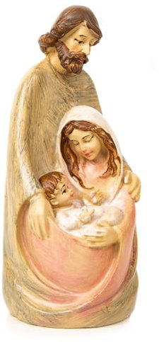 Logbuch-Verlag Figurine de crèche moderne Sainte Famille Marie Joseph Jésus Décoration Crèche de Noël 17 cm