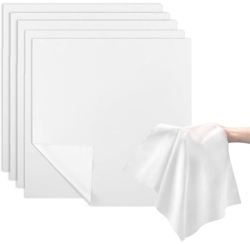 Shenlee 5 Pcs Dust Free Cloth, Lint Free Cleaning Cloths, Lint Free Cleaning Cloths for Screen Cleaning, Glass and Dust Removal, Ideal for Home, Office and Car Use (30 * 30cm white)