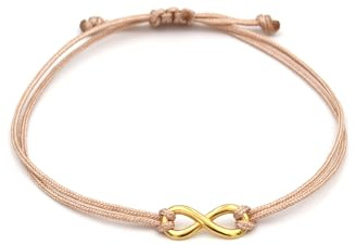 Infinity Armband rosegold-, silber oder goldfarben - Unendlichkeit | Makramee Verschluss verstellbar - unisex Geschenk Damen, Herren, Partner