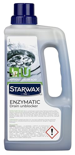 STARWAX - Biological drain cleaner for toilets and drains - Acid free - Ideal for slow draining toilets and drains - Compatible with macerators and septic tanks