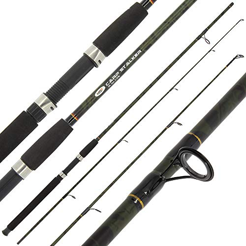 DNA Leisure NGT Karpfenangeln, 2,4 m, 2 Stück, Camo mit Rolle, 3BB 5,4 kg Schnur + 2,4 m Rutentasche