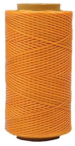 Anawakia 260 m Wax Thread Sewing Thread All-Purpose Waxed Leather Thread Cord Leather Yarn Sewing Craft Saddle Thread Thread Diameter 0.8 mm (Orange)
