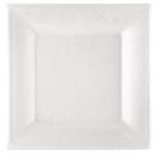 SANYGIENE Assiette Réutilisable Blanc | Lot de 36 Assiettes PE Lavables à Froid | Assiette Carrée 24X24 cm | Réutilisables 10 fois | Réceptions Particuliers et Entreprises