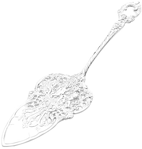Silver Wedding Cake Serve Set Knife Cake Scoop Baroque Party Cake Decoration Server Server Restaurant Silverware