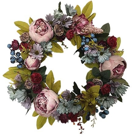 MAGICLULU 1stk Sturz Girlande Kranz Türgirlande Thanksgiving-blumenreifen Kränze Für Die Haustür Zierkranz Künstliche Girlande Hochzeit Plastik Weihnachten Weingirlande