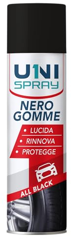 Nero Gomme Spray 500 ml | Lucidante Pneumatici, Effetto Bagnato Duraturo
