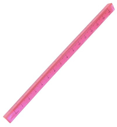 RèGle Triangulaire 15CM RèGle Droite Papeterie Pratique Pour éTudiant Outil De Mesure à Double éChelle Fournitures Scolaires De Bureau Couleur AléAtoire