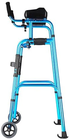 Joyfitness Gehbock Klappbarer mit Armlehne, Verstellbarer, Gehbock Klappbarer mit 5-Zoll-Vollrädern, Hilfsgehhilfe für die Rehabilitation, klappbarer Gehhilfe mit Armlehne für Senioren
