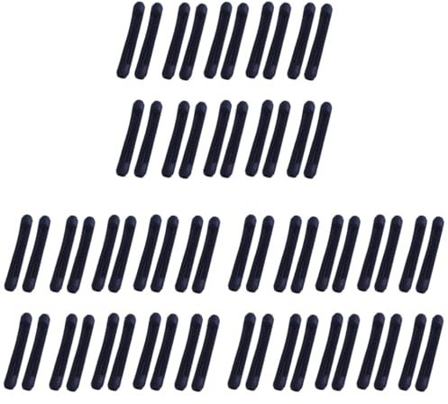 Beavorty 60 Paar Brillenbeinhülsen Sportbrillen Sportsonnenbrillen Brillen Ohrgriffe Brillenbein Brillen Ohrschläuche Brillen Bügelspitzen Ersatzbrille Bügelabdeckung Schwarz