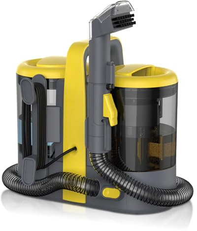 Limpiador De Alfombras,Limpiador De Sofá Tela,Potente succión de 11000 Pa,Con Doble Tanque,Limpiador De Vapor 600W,Para Sofá,Alfombra,Tapa,Tapicer,Coche