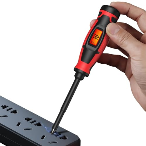 Tester Elettrico di Tensione - Cacciavite antiscivolo auto-spegnimento - Rivelatore di tensione senza contatto sicuro | per Elettricista Officina Ufficio Riparazione Presa Corrente