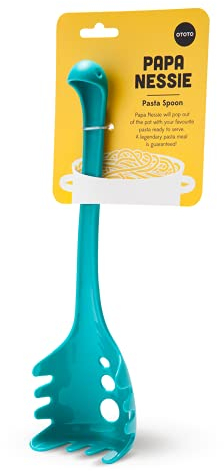 OTOTO Papa Nessie Spaghettilöffel - Nudellöffel Lebensmittelecht und BPA-Frei - Hitzebeständiger Spaghetti Nudelschöpfer mit Zinken - Nudelkelle aus Kunststoff Maße: 28,5 x 8,5 x 5,5 cm