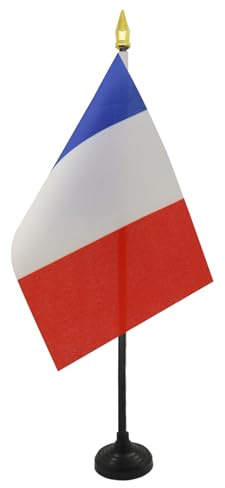 AZ FLAG Bordsflagga Frankrike 15x10 cm Fransk 100D Polyester Plastfot