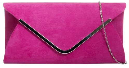 fi9® PLAIN SUEDE BRIDAL WEDDING EVENING CLUTCH PARTY PURSE HAND BAG