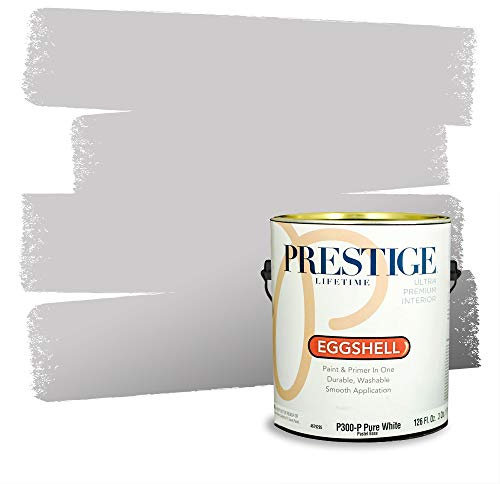 PRESTIGE Paints Interior Paint and Primer In One, 1-Gallon, Eggshell, Comparable Match of Behr* Rock Crystal*