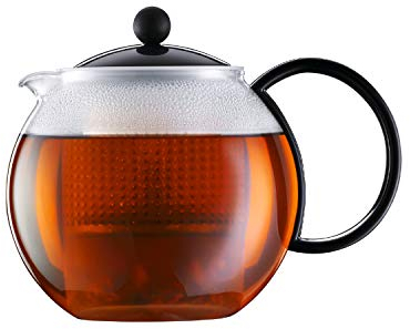 Bodum 1844-01 assam Teebereiter (Kunststoffsieb, Kunststoffdeckel, 1,0 liters) schwarz