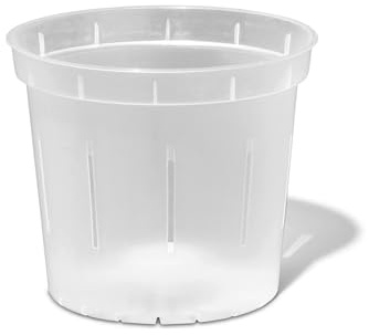 rePotme 4 inch Orchid Pot 3 Pack - Slotted Orchid Pots with Holes for Repotting (Crystal Clear)