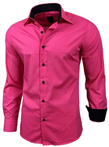 Baxboy R-44 Chemise à manches longues pour homme Coupe ajustée Repassage facile Pour costume et occasions professionnelles, mariage, loisirs