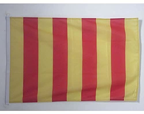 AZ FLAG Pavillon Comté de Provence 90x60 cm Anneaux Plastique | Usage extérieur et nautique Pavillon nautique provençal résistant aux intempéries avec coutures doubles et bords renforcés