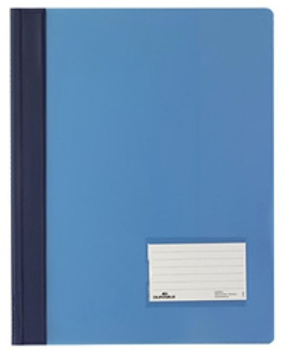 5er Sparpack DURABLE Hunke & Jochheim Schnellhefter DURALUX®, transluzente Folie, für A4 Überbreit, 280x332mm (blau, 5 Stück)