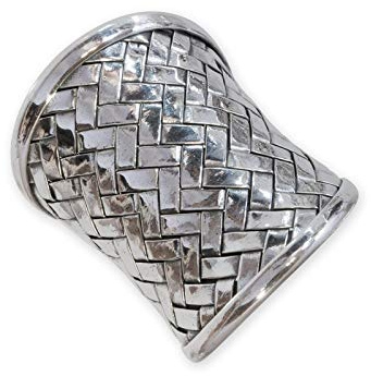 Fly Style Breiter Damen Ring aus 925 Sterling Silber - Geflochten Antik Vintage Design - Exklusive Ringe - Frauen Schmuck