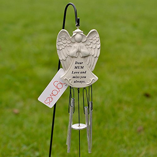 Angraves Dear Mum Guardian Angel Love & Miss You Graveside Memorial Wind Chime