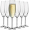 KROSNO Copas Flauta Boda de Cava Champán | Conjunto 6 Piezas | 200 ML | Colección Venezia | Perfectos para Uso en Casa, Restaurante y en Fiestas | Apto para Lavavajillas