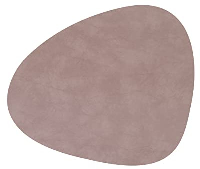 Lind DNA Tischset Curve / Large aus Leder Nupo in der Farbe Nomad Grau, Größe: L 37 x 44 cm ,990234