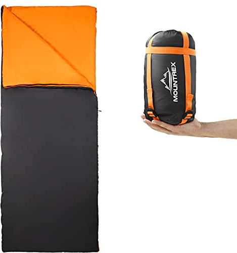 MOUNTREX® Schlafsack - Kleines Packmaß & Ultraleicht (700g) Sommer Deckenschlafsack - Outdoor Sommerschlafsack – Camping, Reise, Festival – Koppelbar