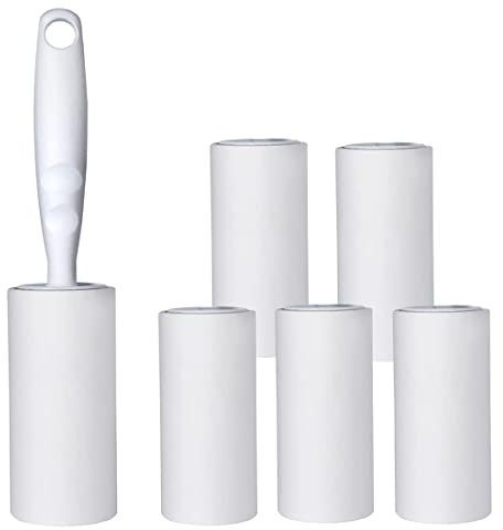 Zunedhys Fussel Roller 360 Blatt mit 5 Extra Klebrigen Fussel Rollern für Kleidung, Sofa, Bett und, Tier Haare, Katzen Haarre