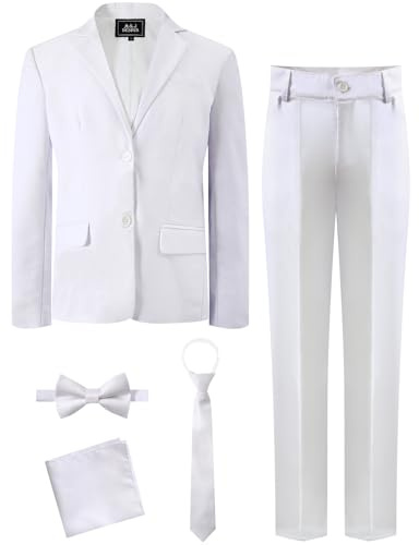 Boys White Suit First Communion Outfit Kids Tuxedo Formal Wedding Size 7