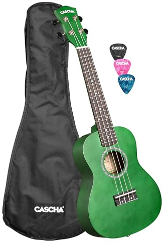 Concert Ukulele Linden Green (incl. Bag, 3 Picks)