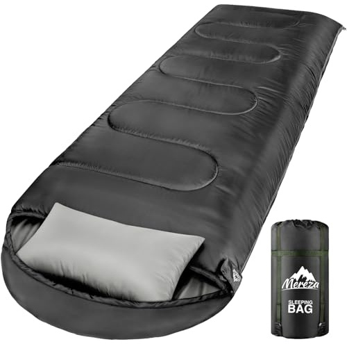 MEREZA Sleeping Bags XL for Mens Large Wide Sleeping Bag for Camping Big and Tall Sleeping Bags for Women Adults Warm with Compression Sack Cold Weather & Warm