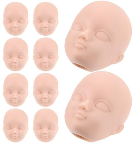 BESTonZON Puppenköpfe 4.50Cm Mini Ersatzköpfe Zum Schminken Und Basteln DIY Puppenkopf Für Puppenherstellung Und Kreatives Handwerk 10 Stück