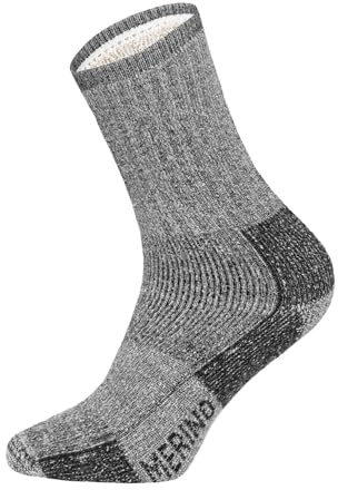 HomeOfSocks ett par 85 % ullstrumpor merino vandring utomhus vandring, antracit, 43-46 EU