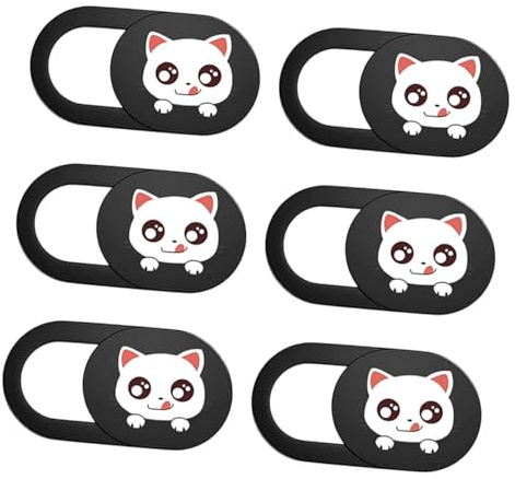 SHINEOFI 6pièces Cache-Webcam Coulissant pour Ordinateur Protection De Sécurité Adhésif Design Unique