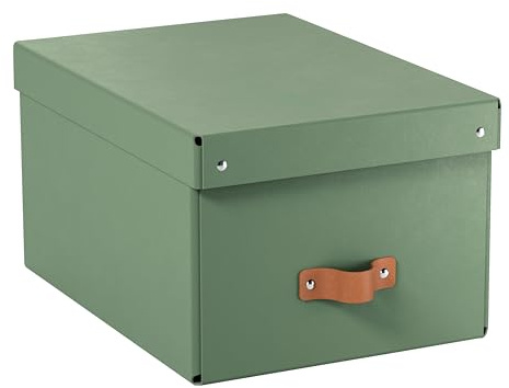 Leitz Puro Förvaringslåda Med Lock, Hållbar, 17 Liter, Stapelbar, För Hemmet och Kontoret, 27 x 37 x 20 cm, Grön, 2-pack
