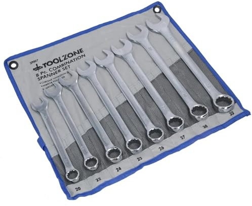 AB Tools Large Combination Spanner Pipe Monkey Wrench Metric Jumbo 20-32mm 8pc TE590
