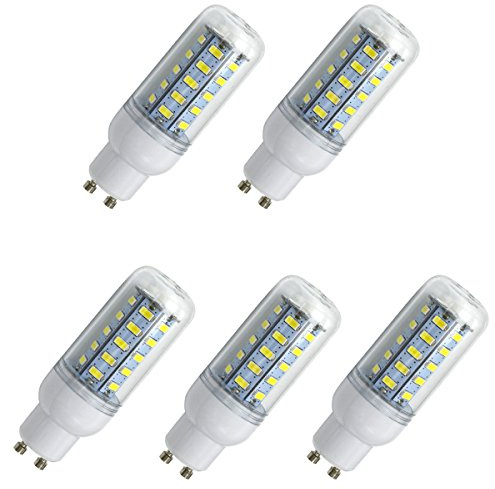Aoxdi 5 Stück LED Mais Licht GU10 6W, Kaltweiß, LED Leuchtmittel Lampen | LED Birnen Mais Licht Energiesparlampe 6W GU10, AC220-240V