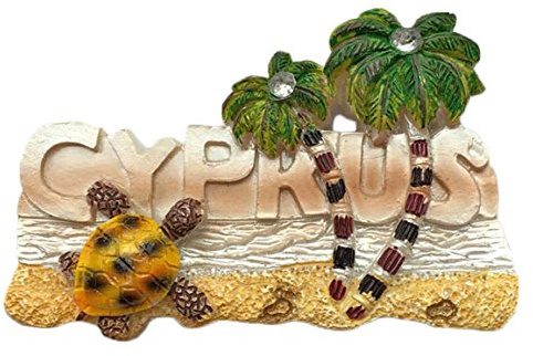 Wedare 3D-Kühlschrankmagnet, Motiv: Zypern, Reise-Souvenirs, Kunstharz, Dekoration für Zuhause und Küche, Zypern, Kühlschrankmagnet