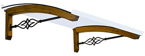 BELLHOUSE COPERTURE Auvent en Bois Modèle Legno Stella Miel P 90 H 42 L 150 CM - Opal