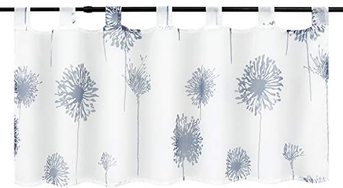 HeichkelL Voile Scheibengardine mit Schlaufen »Löwenzahn« Transparente Kurzstores mit Digital Druck bistrogardine Gardine Küche BxH 120x45cm