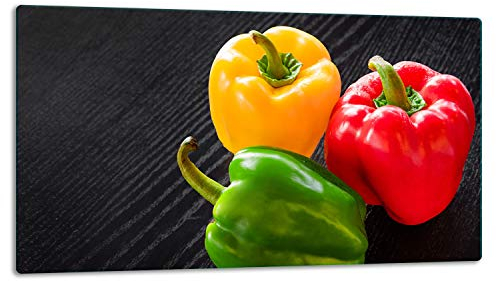 TMK ArtDeko – Schneidebrett Glas – Glasschneidebrett für die Küche 52x30 cm – Robust, Hygienisch & Rutschfest – Glas Schneidebrett – Zusätzliche Arbeitsfläche – Vielseitige Nutzung