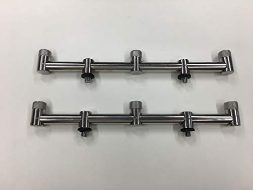 TMC 2 x 3 stänger i rostfritt stål. 16 mm, solid, tjock, karp, grov fisk - 31 cm