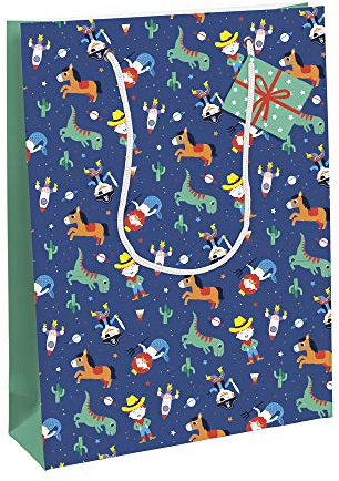 Clairefontaine 28782-2C - Geschenktüte L, ideal für Ihre Geschenke, 26,5x14xx33 cm, 210g, 1 Stück, Superheld