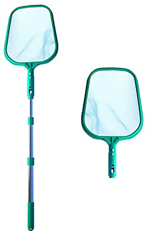 Rpporm Pool Reinigungsset mit Kescher, Teleskopstange und Pool Vakuumkopf, Cleaning Kit Pool Zubehör für Schwimmbad, Teich, Whirlpools Wird in Teichen Verwendet