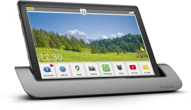 Emporia TABLET - Tablet con connettività Wi-Fi e 4G, Display 10.1, 32GB, 4GB RAM, Android 11, Icone Grandi, supporto da tavolo con ricarica integrata, (Italia)